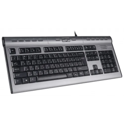 Клавиатура A4Tech KLS-7MUU серебристый/черный USB slim Multimedia Клавиатура A4Tech KLS-7MUU серебристый/черный USB slim Multimedia